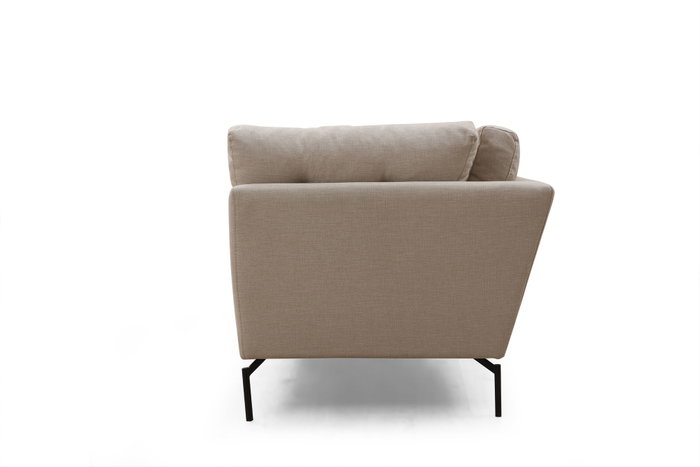 Atelier Del Sofa Sofá de 3 Plazas Crema 214x90x84 cm Tapizado Poliéster Patas Metálicas